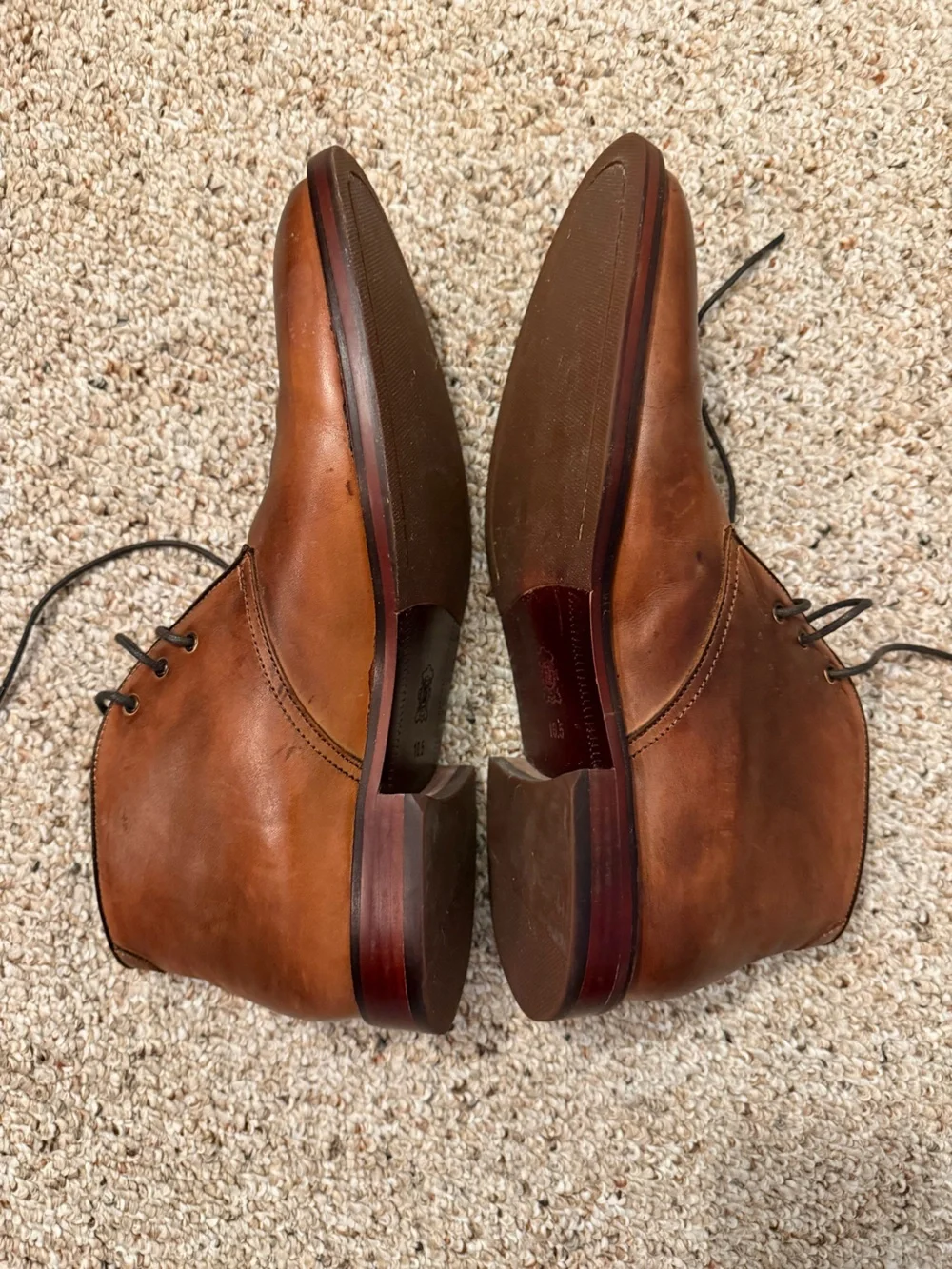 Joseph Abboud Brown Leather Chukka Boots